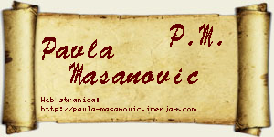 Pavla Mašanović vizit kartica